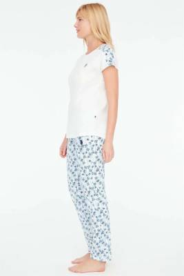U.S. Polo Assn. - Kadın %100 Pamuklu Yazlık Pijama Takım (1)
