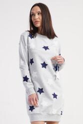 Kadın 2 İplik Dokuma Yuvarlak Yaka uzun kol manşetli Kışlık tunik elbise (1)