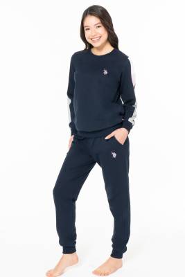 Kadın 2 İplik Kışlık Uzunkol Dar Paça Ev Giyim Pijama Takım - 4