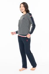 Kadın 2 İplik Kışlık Uzunkol Düz Paça Ev Giyim Pijama Takım - 1