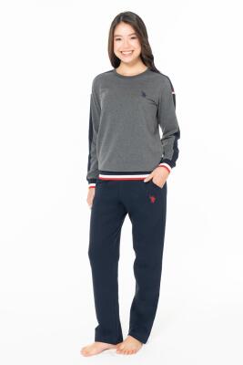 Kadın 2 İplik Kışlık Uzunkol Düz Paça Ev Giyim Pijama Takım - 4