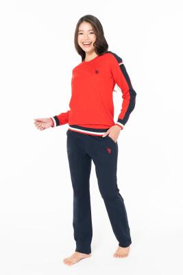 Kadın 2 İplik Kışlık Uzunkol Düz Paça Ev Giyim Pijama Takım - 5