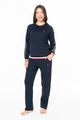 Kadın 2 İplik Kışlık Uzunkol Düz Paça Ev Giyim Pijama Takım - 6