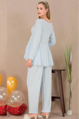 Kadın 2'li Uzun Kol Hamile Lohusa Pijama Takım - 5