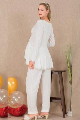 Kadın 2'li Uzun Kol Hamile Lohusa Pijama Takım - 9