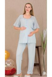 Kadın 3'lü Hamile Lohusa Pijama Takım, Hamile Lohusa Sabahlık ve Pijama Takımı - 4