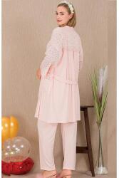 Kadın 3'lü Hamile Lohusa Pijama Takım, Hamile Lohusa Sabahlık ve Pijama Takımı - 10