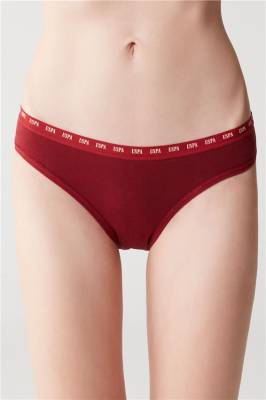 Kadın 3'lü Pamuklu Slip Pembe Beyaz Gri - 7