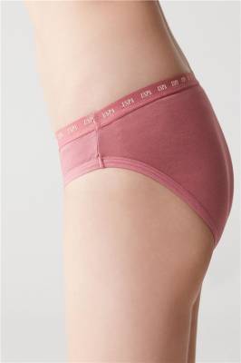 Kadın 3'lü Pamuklu Slip Pembe Beyaz Gri - 8