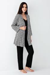 Kadın 3'lü Siyah Takım, %50 Pamuk %50 Modal - Thumbnail