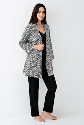 Pierre Cardin - Kadın 3'lü Siyah Takım, %50 Pamuk %50 Modal (1)