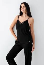 Kadın 3'lü Siyah Takım, %50 Pamuk %50 Modal - Thumbnail