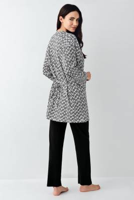 Kadın 3'lü Siyah Takım, %50 Pamuk %50 Modal - 5