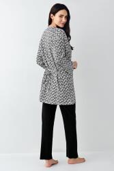 Kadın 3'lü Siyah Takım, %50 Pamuk %50 Modal - 5