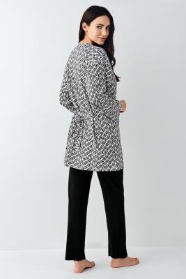 Kadın 3'lü Siyah Takım, %50 Pamuk %50 Modal - 5