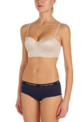 U.S. Polo Assn. - Kadın 3'lü Şort (1 Pakette 3 renk Lacivert Beyaz Fuşya) (1)