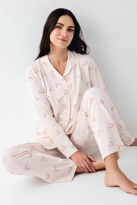 Pierre Cardin - Kadın Modal Pamuk Gömlek Pijama Takım, %50 Modal %50 pamuk