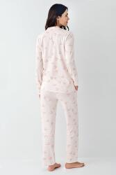 Kadın Modal Pamuk Gömlek Pijama Takım, %50 Modal %50 pamuk  - 4