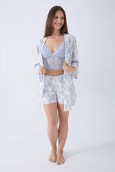 Kadın %50 Pamuk %50 Modal 3’lü Dantelli Şort Pijama & Sabahlık Seti – Hafif, Nefes Alan Ev Giyim Takımı - 6