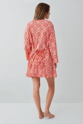 Kadın %50 Pamuk %50 Modal 3’lü Şortlu Pijama Seti – Dantelli Bralet Sütyen , Desenli Şort ve Sabahlık - 3