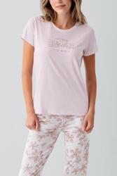 Kadın %50 Pamuk %50 Modal Baskılı Pijama Takımı – Kısa Kollu, Uzun Paça, Yumuşak Dokulu, Büyük Beden Seçenekli - 3