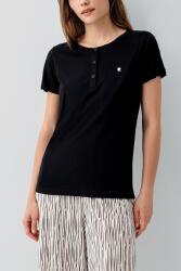 Kadın %50 Pamuk %50 Modal Kapri Pijama Takımı – Düğmeli Kısa Kollu Üst ve Kapri Alt, Rahat Kesim, - 3