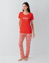 Kadın %50 Pamuk %50 Modal Kısa Kollu Pijama Takımı – Yumuşak Dokulu, Desenli Alt, Rahat Kalıp (1)