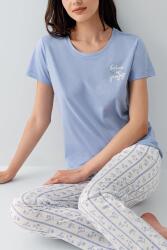 Kadın %50 Pamuk %50 Modal Kısa Kollu Pijama Takımı – Yumuşak Dokulu, Rahat Kesim, Büyük Beden Seçenekli - 3