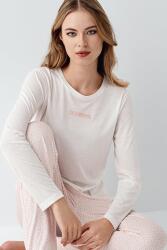 Kadın %50 Pamuk %50 Modal Pijama Takım, Uzunkol, Cepli - 6