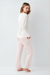 Kadın %50 Pamuk %50 Modal Pijama Takım, Uzunkol, Cepli - 8