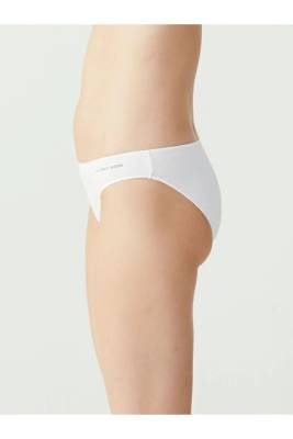 Kadın 5'li Ekonomik Paket İnce Lastikli Slip Siyah Beyaz Ten - 10