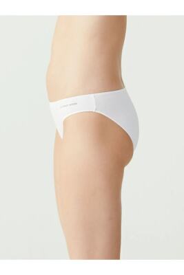 Kadın 5'li Ekonomik Paket İnce Lastikli Slip Siyah Beyaz Ten - 10