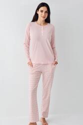 Kadın Açık Pembe Pijama Takım, %50 Pamul %50 Modal Kumaş - 2