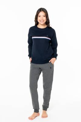 U.S. Polo Assn. - Kadın Alt Üst Takım, 2 iplik, Kol ve paça manşetli, Uzunkol Bisiklet Yakalı ve Cepli, (1)