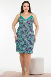 Kadın Askılı Çiçek Baskılı Büyük Beden Gecelik, viskon kumaş (1)