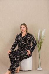 Kadın Büyük Beden Düğmeli Pijama Takım, Belmando Dokuma Viskon kumaş (1)