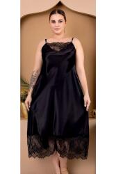 Kadın Büyük Beden Saten Gecelik Sabahlık Takım, Dantel Detaylı Saten Gecelik Sabahlık Set - 5