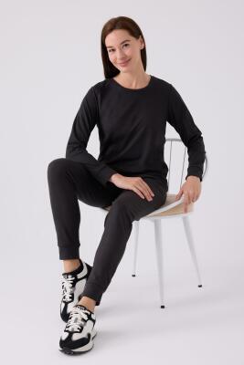 Kadın Comfort Kumaş Uzun Kol Pijama Takım - 1