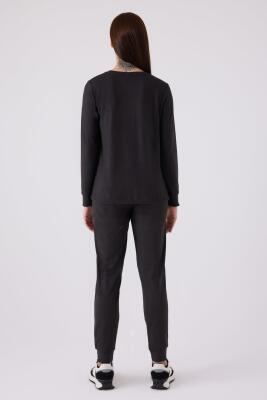 Kadın Comfort Kumaş Uzun Kol Pijama Takım - 7