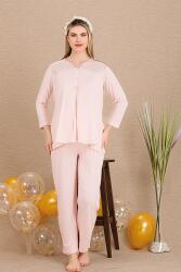 Kadın Dantel Detaylı 3'lü Hamile Lohusa Pijama Takım, Hamile Lohusa Sabahlık ve Pijama Takımı  (1)