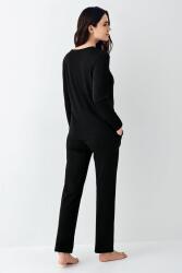 Kadın Dantel Detaylı Düğmeli Pijama Takım, %50 Modal %50 Pamuk - 4