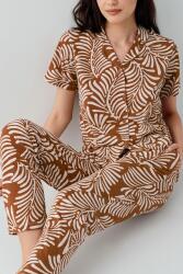 Kadın Desenli Kısa Kollu Düğmeli Pijama Takımı – %50 Pamuk %50 Modal, Yumuşak ve Nefes Alabilen - 3