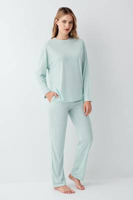 Arnetta - Kadın Düz Renk Pijama Takım, %50 modal %50 pamuk (1)