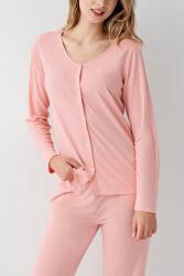 Kadın Gömlek Pijama Takım, Geniş Yakalı, %50 Modal %50 Pamuk - 7