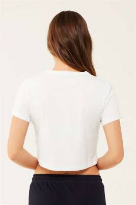 Kadın Gri Göbeği Açık T-shirt - 6