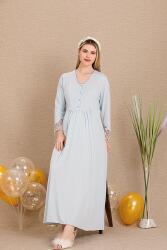 Kadın Hamile Lohusa Gecelik Sabahlık Takım - 7