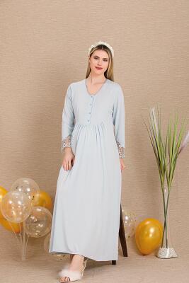 Kadın Hamile Lohusa Gecelik Sabahlık Takım - 7