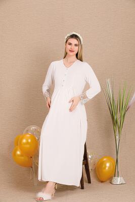 Kadın Hamile Lohusa Gecelik Sabahlık Takım - 4