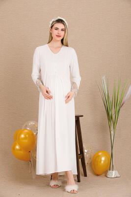 Kadın Hamile Lohusa Gecelik Sabahlık Takım - 5