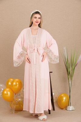 Kadın Hamile Lohusa Gecelik Sabahlık Takım - 1